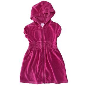 Girls 4T Circo Hooded Terry Summer Cover-Up Swim Dress, Pink